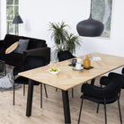 Savona Dining Table in Oak with Herringbone Effect - YANDZ HOME