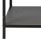 Kamila Large Asymmetrical Bookcase – Black Metal with 5 Shelves - YANDZ HOME