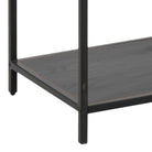 Kamila Large Asymmetrical Bookcase – Black Metal with 5 Shelves - YANDZ HOME