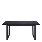 Amara Dining Table with Black Marble Effect Top and Black Legs - YANDZ HOME