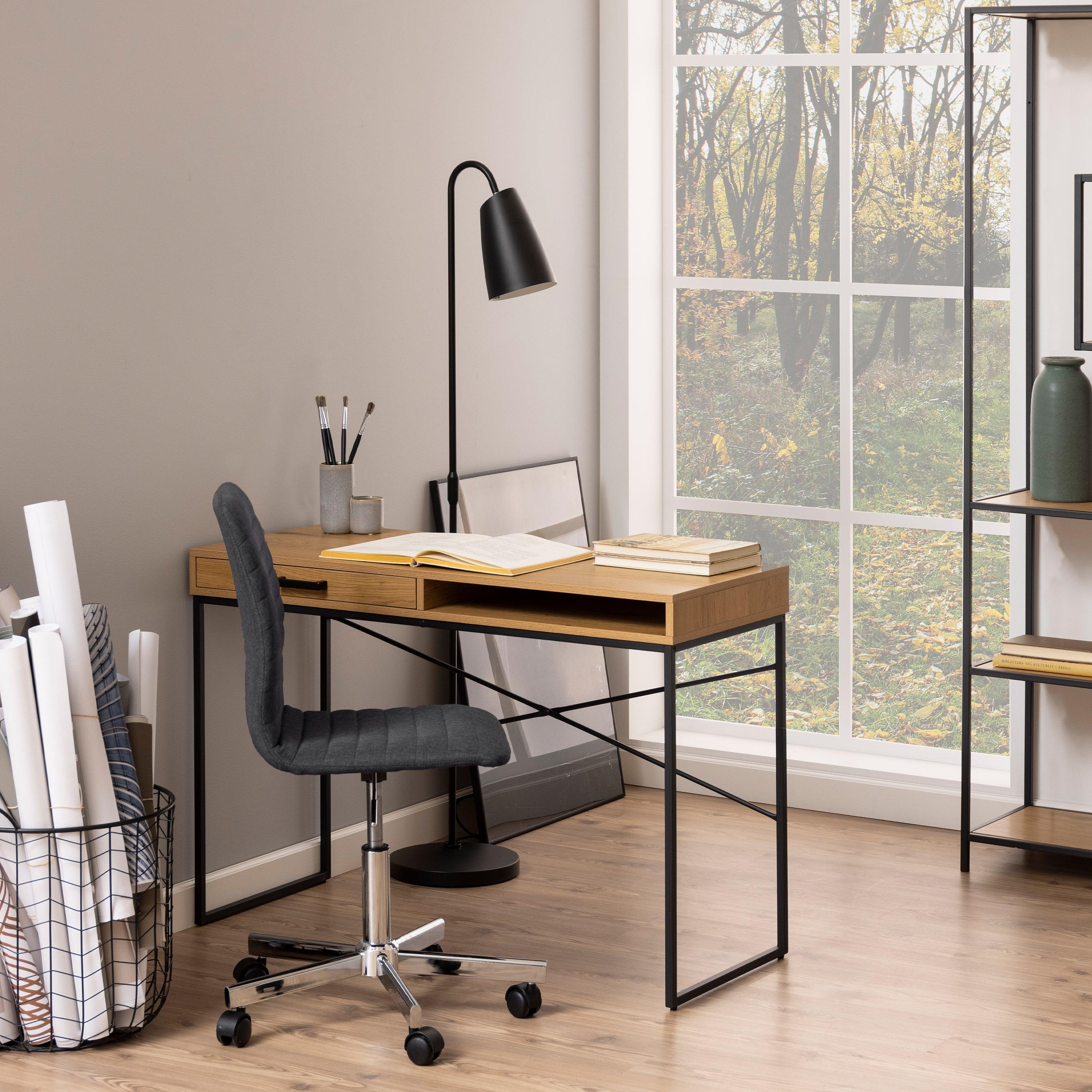 Sophia Desk with 1 Drawer in Oak - YANDZ HOME