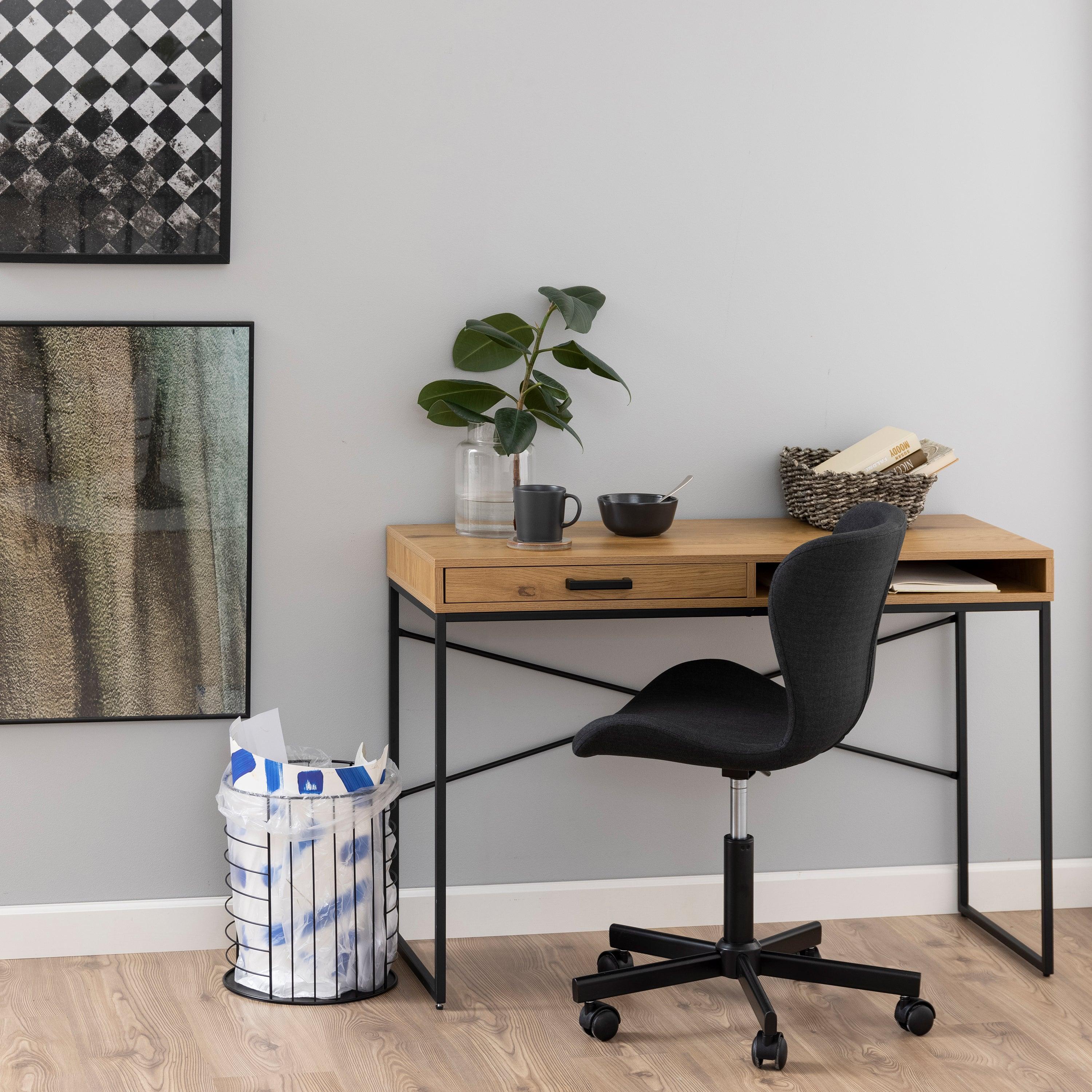 Sophia Desk with 1 Drawer in Oak - YANDZ HOME