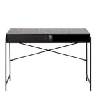 Ansel Office Desk with Sliding Door – Black Ash & Wild Oak Finishes - YANDZ HOME