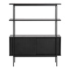 Ansel Small Bookcase with 2 Sliding Doors - YANDZ HOME