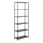 Sophia Tall Bookcase with 5 Shelves in Matt Black - YANDZ HOME