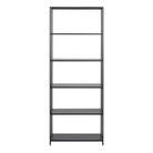 Sophia Tall Bookcase with 5 Shelves in Matt Black - YANDZ HOME
