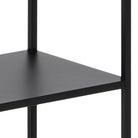 Sophia Tall Bookcase with 5 Shelves in Matt Black - YANDZ HOME