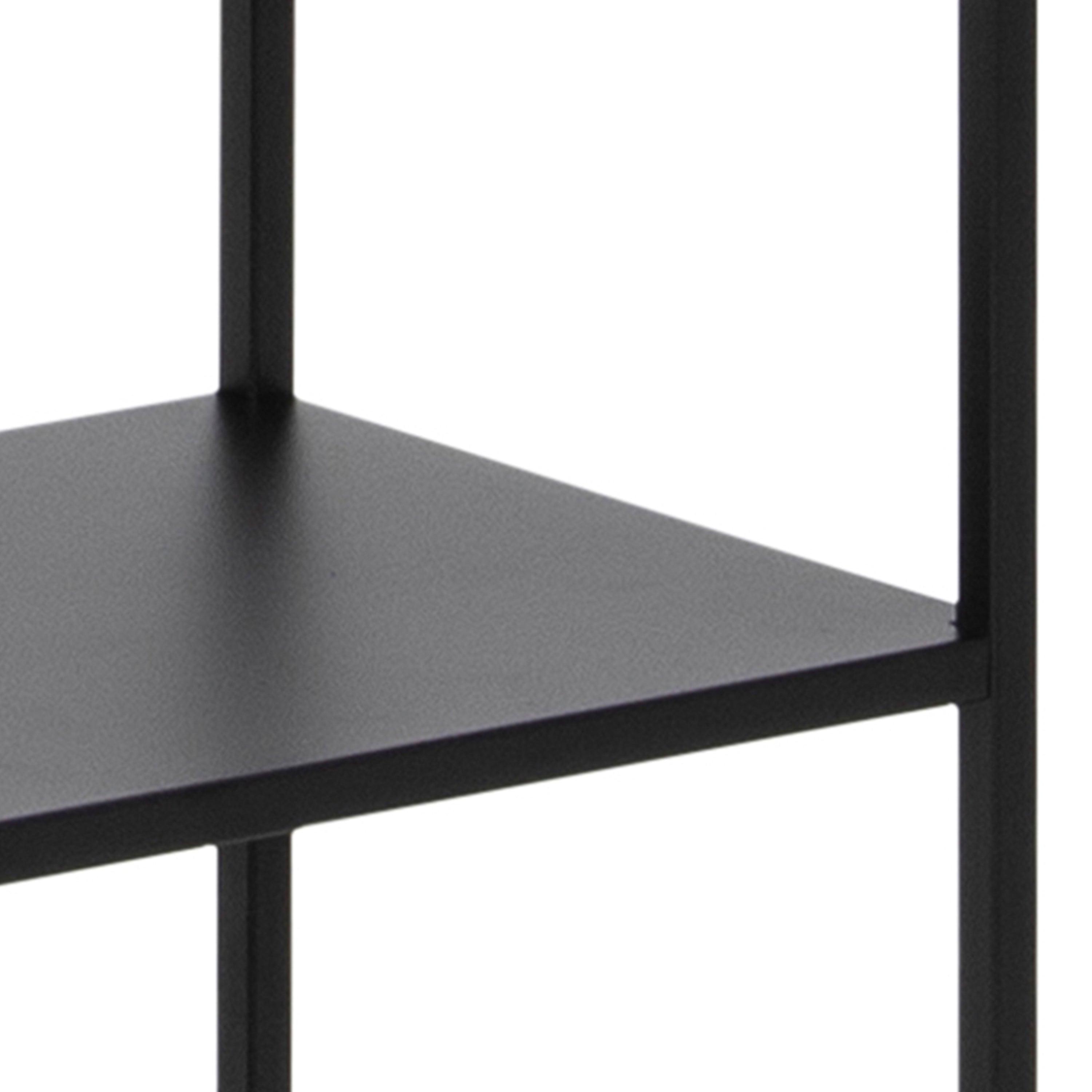 Sophia Tall Bookcase with 5 Shelves in Matt Black - YANDZ HOME