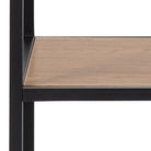 Elara Bookcase with 5 Shelves in Black and Oak - YANDZ HOME