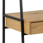 Selina Bookcase with 1 Drawer – Black Metal & Oak - YANDZ HOME