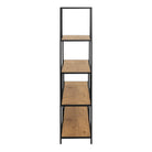 Celeste Bookcase with 4 Shelves – Black Metal & Wild Oak - YANDZ HOME