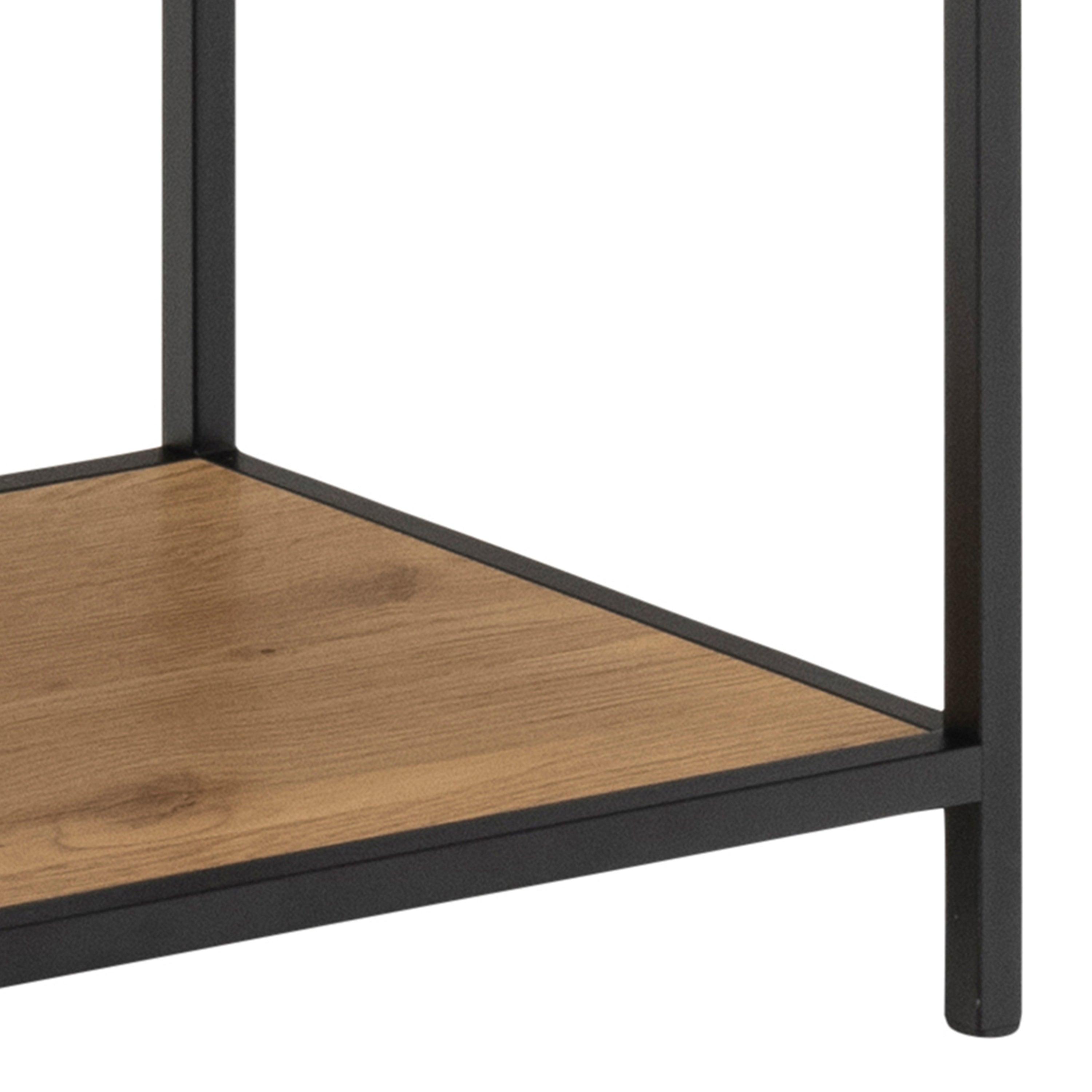 Celeste Bookcase with 4 Shelves – Black Metal & Wild Oak - YANDZ HOME