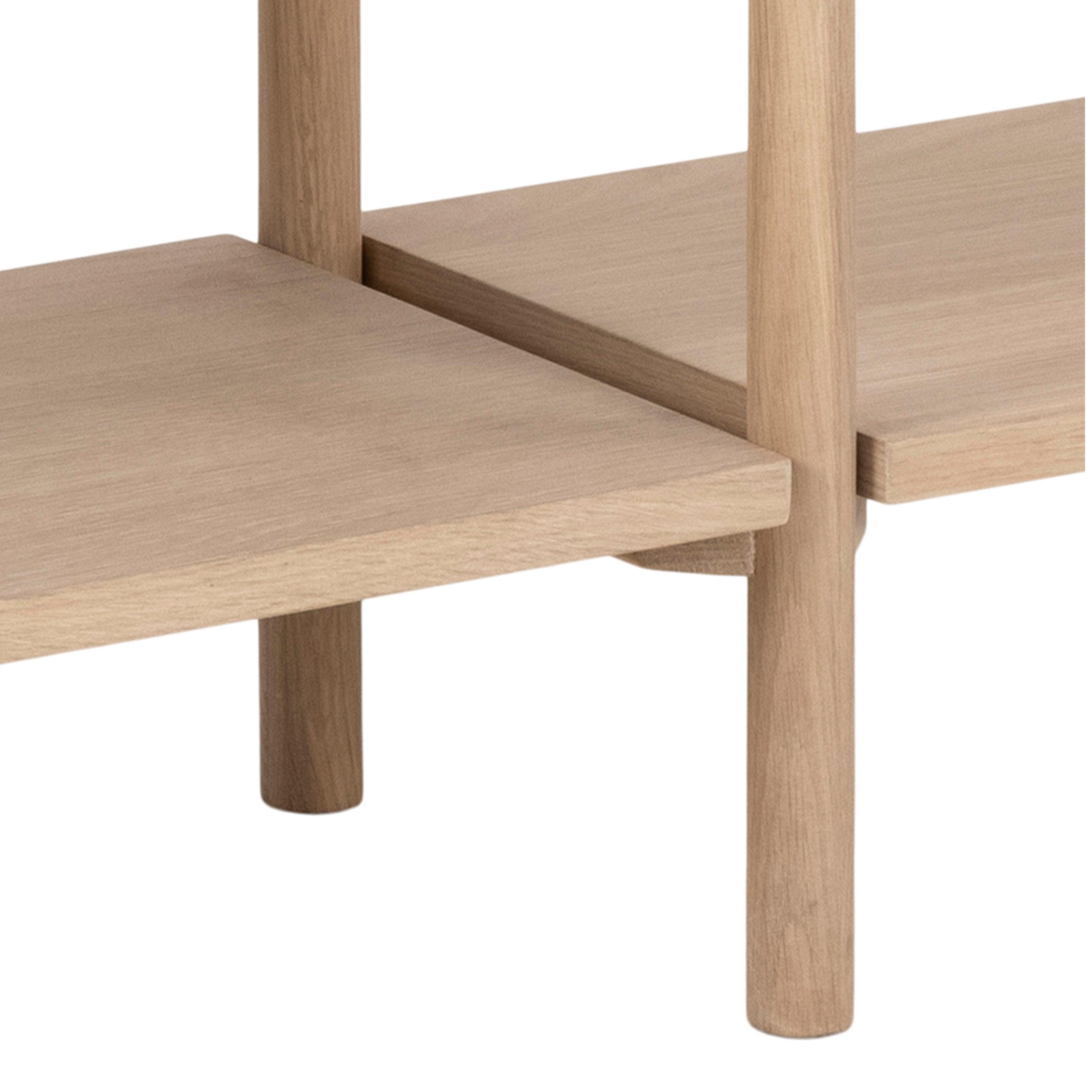 Lena Bookcase with 4 Shelves in White Oak Veneer - YANDZ HOME