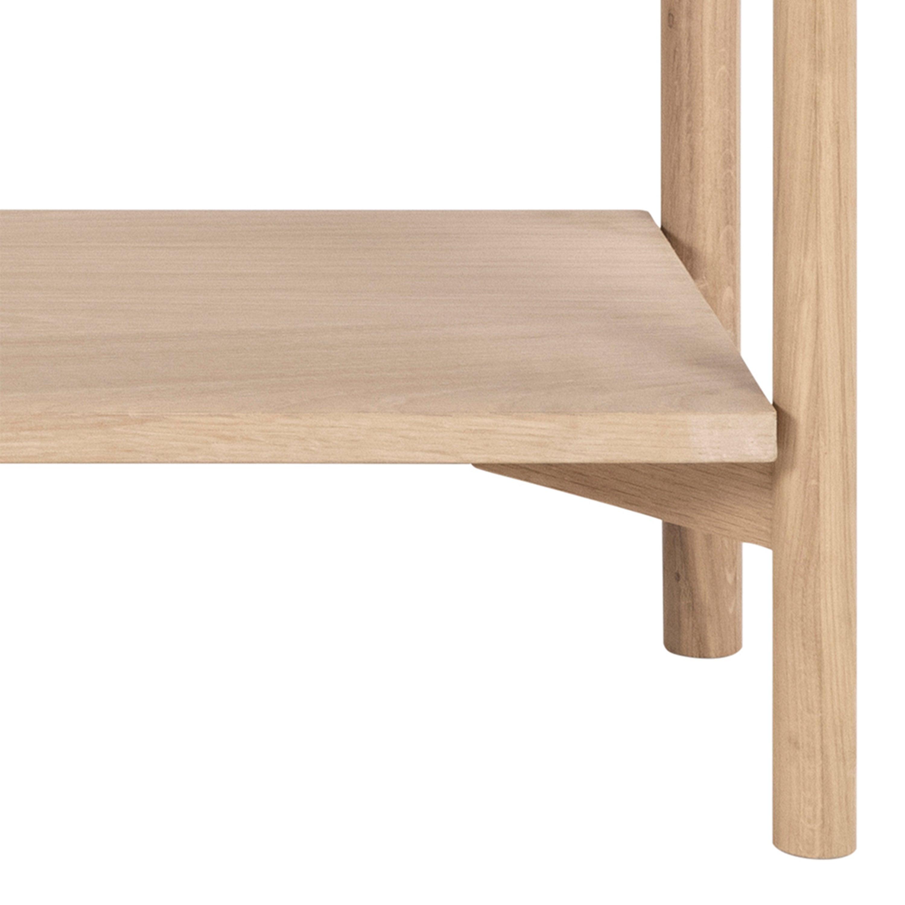 Lena Bookcase with 4 Shelves in White Oak Veneer - YANDZ HOME
