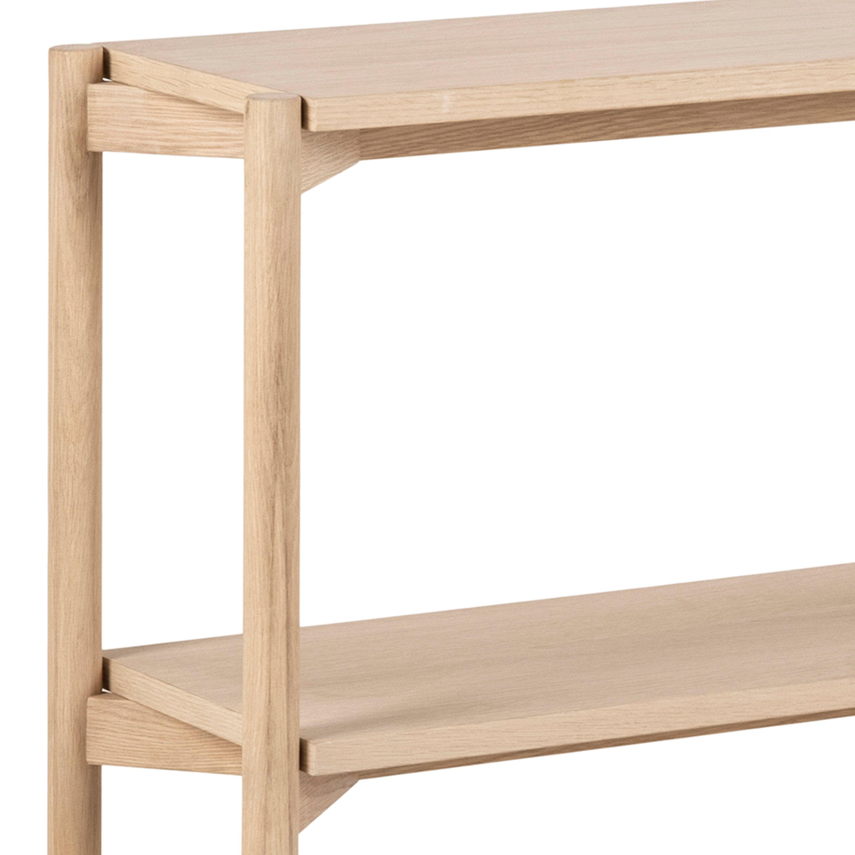 Lena Bookcase with 4 Shelves in White Oak Veneer - YANDZ HOME