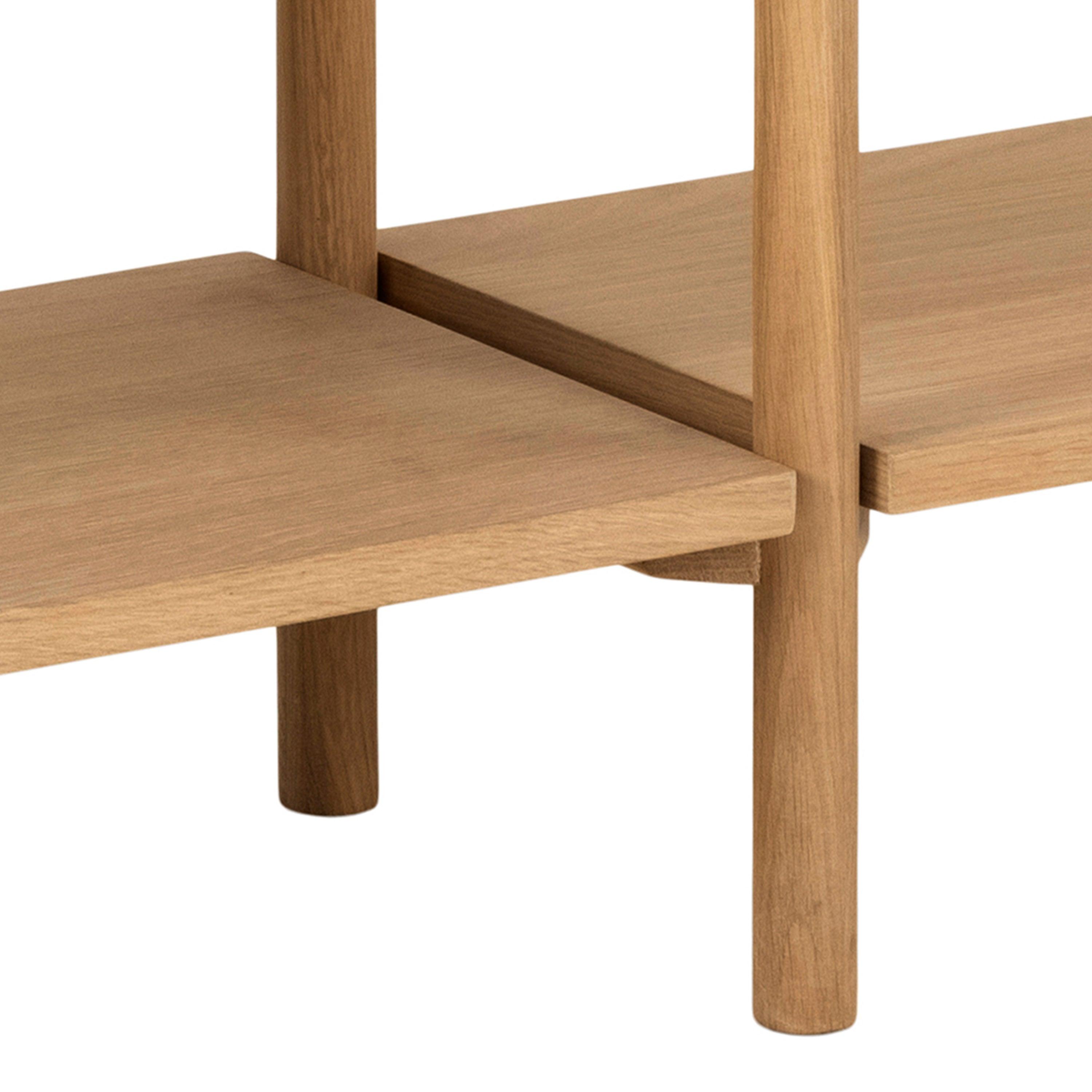 Lena Bookcase with 4 Shelves in White Oak Veneer - YANDZ HOME