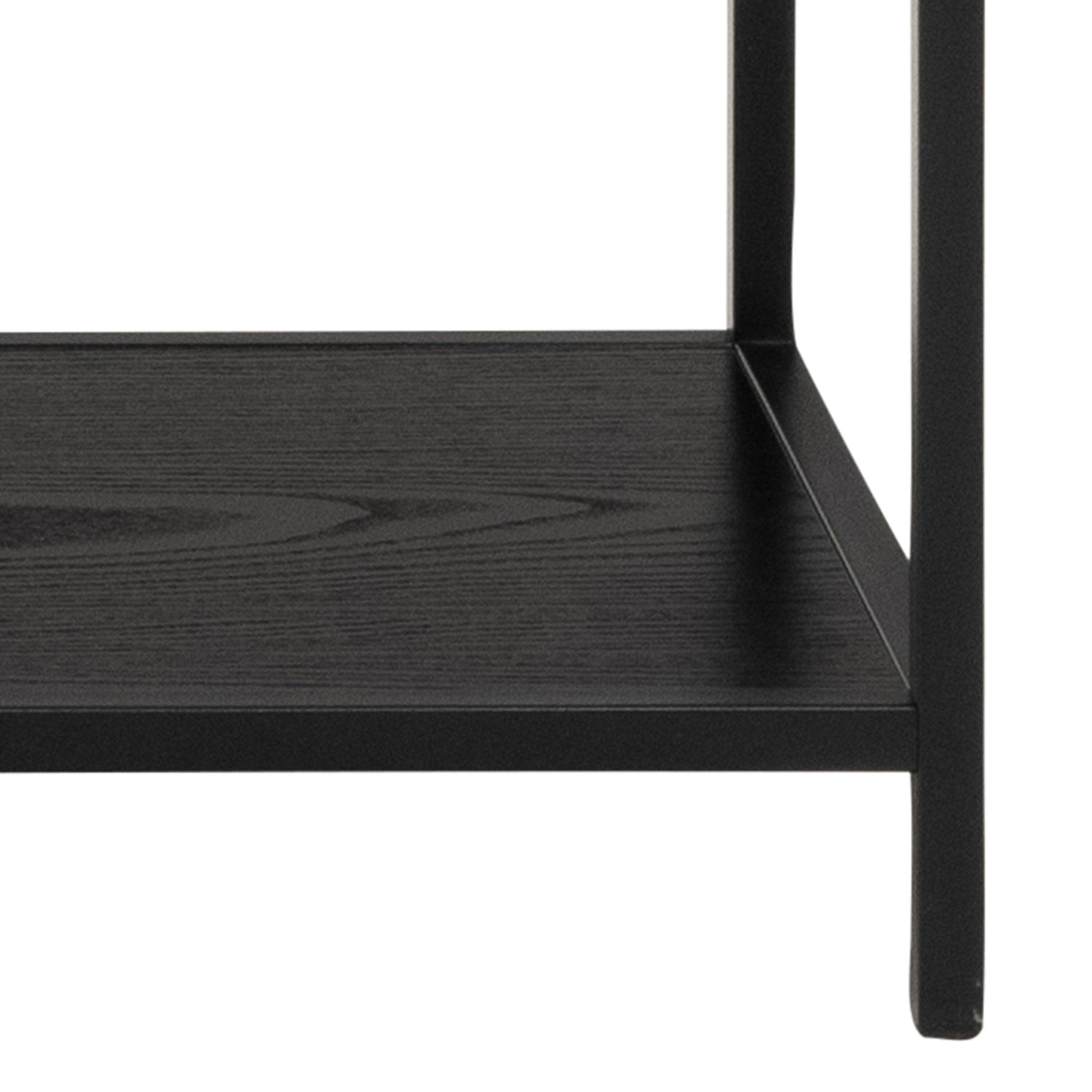 Celeste Bookcase with 4 Shelves – Black Metal & Wild Oak - YANDZ HOME