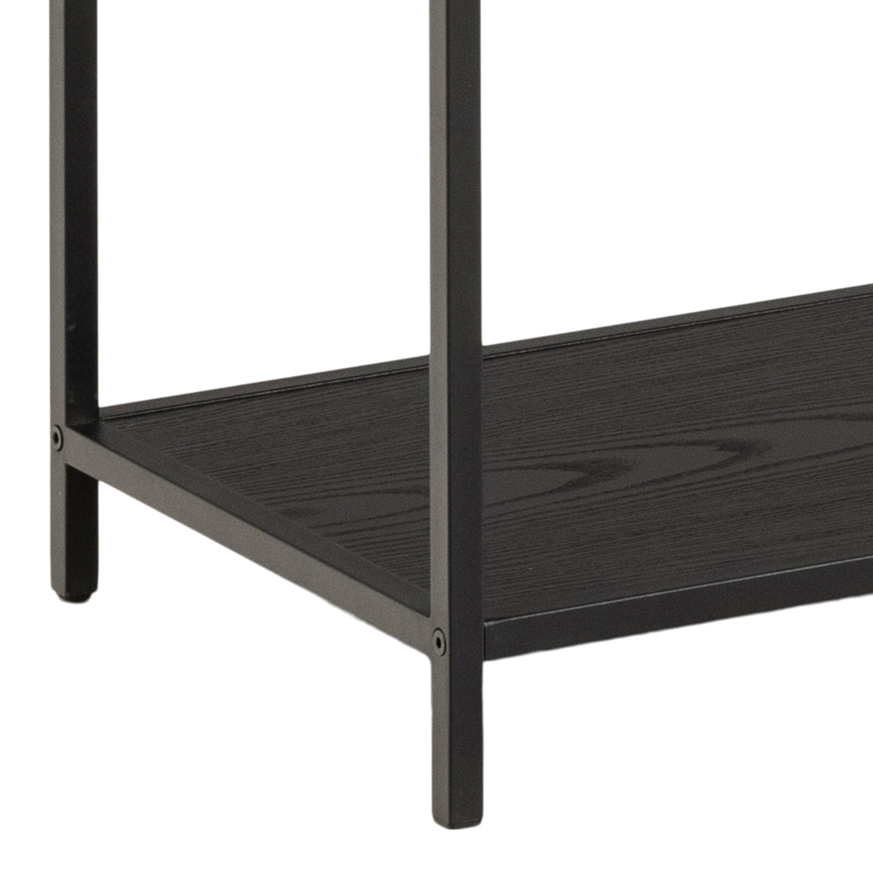 Celeste Bookcase with 4 Shelves – Black Metal & Wild Oak - YANDZ HOME