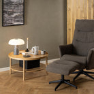 Oakridge Round Coffee Table in Oak – 80x42 cm - YANDZ HOME