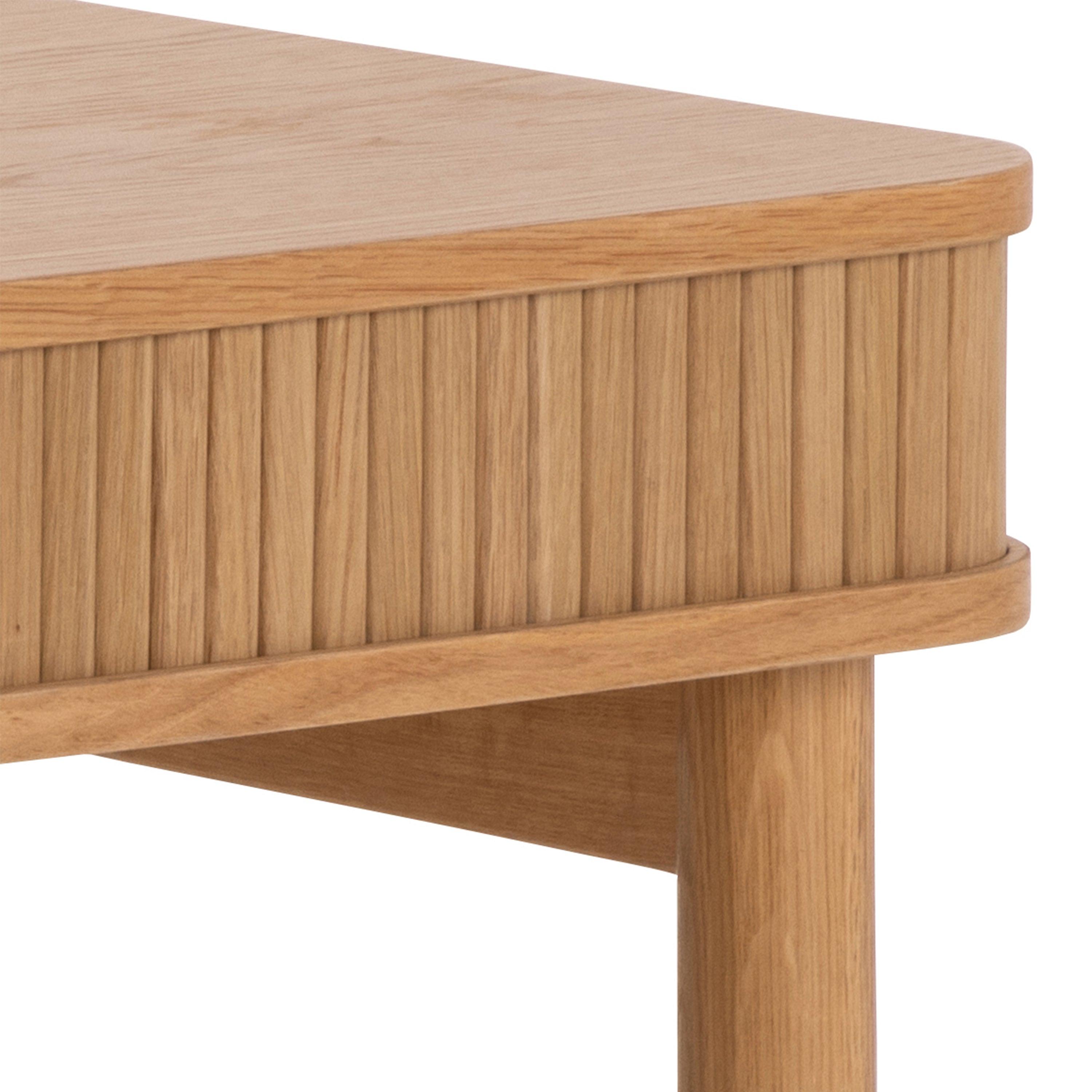 Everett Oak Desk with Tambour Doors - YANDZ HOME