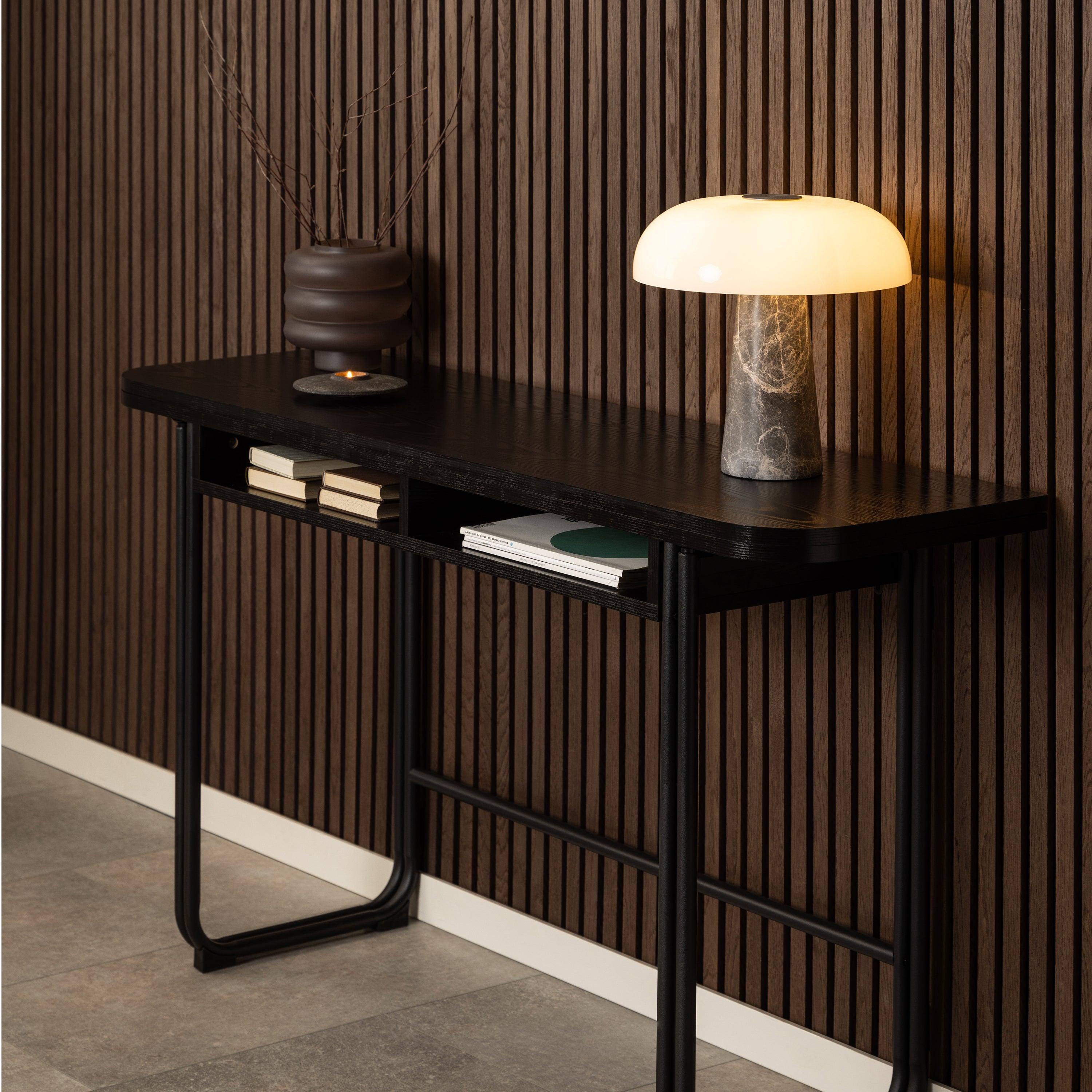 Modern Extendable Dining Table with Storage in Black - YANDZ HOME