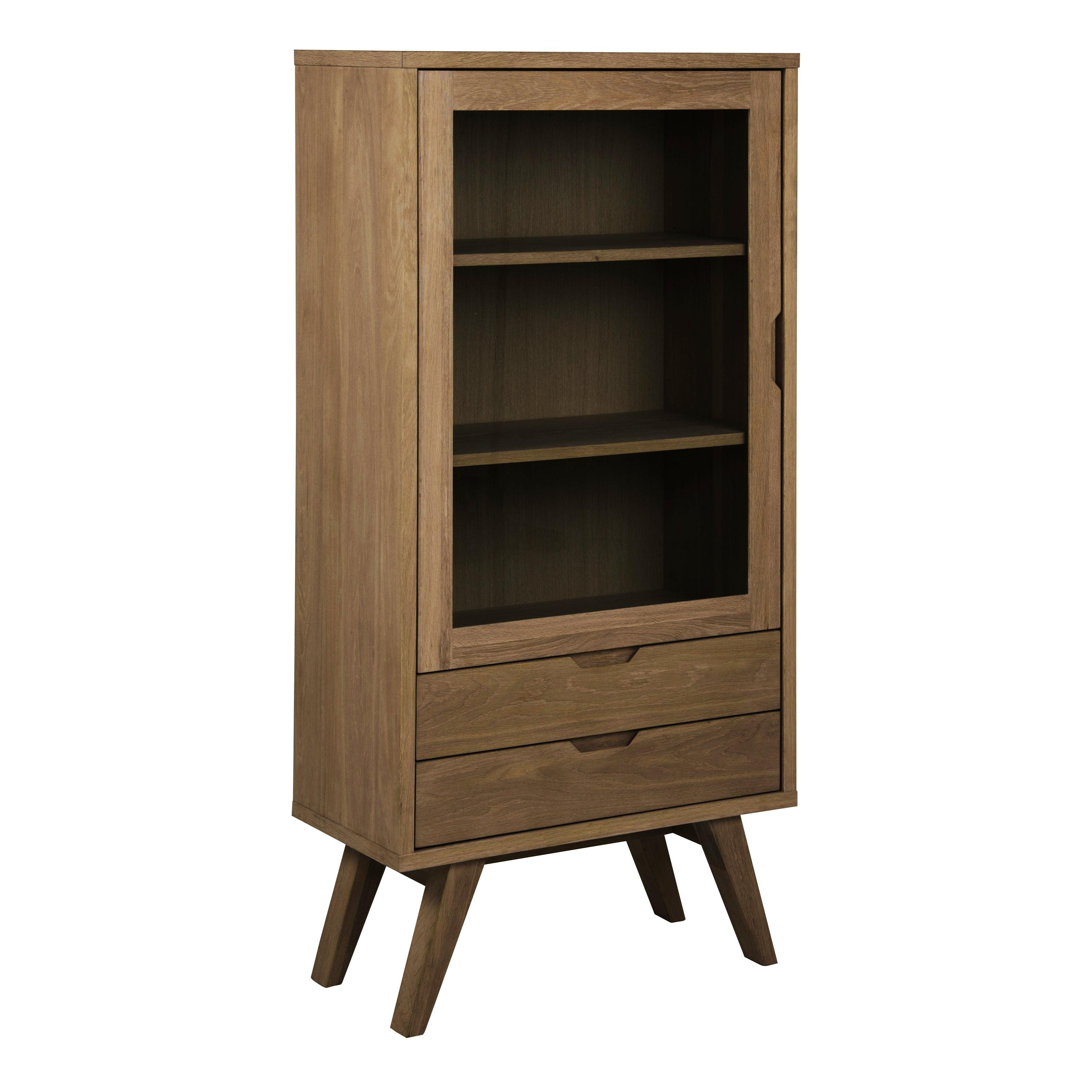 LuxeLine Display Cabinet with 2 Drawers and 2 Shelves - YANDZ HOME
