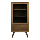 LuxeLine Display Cabinet with 2 Drawers and 2 Shelves - YANDZ HOME