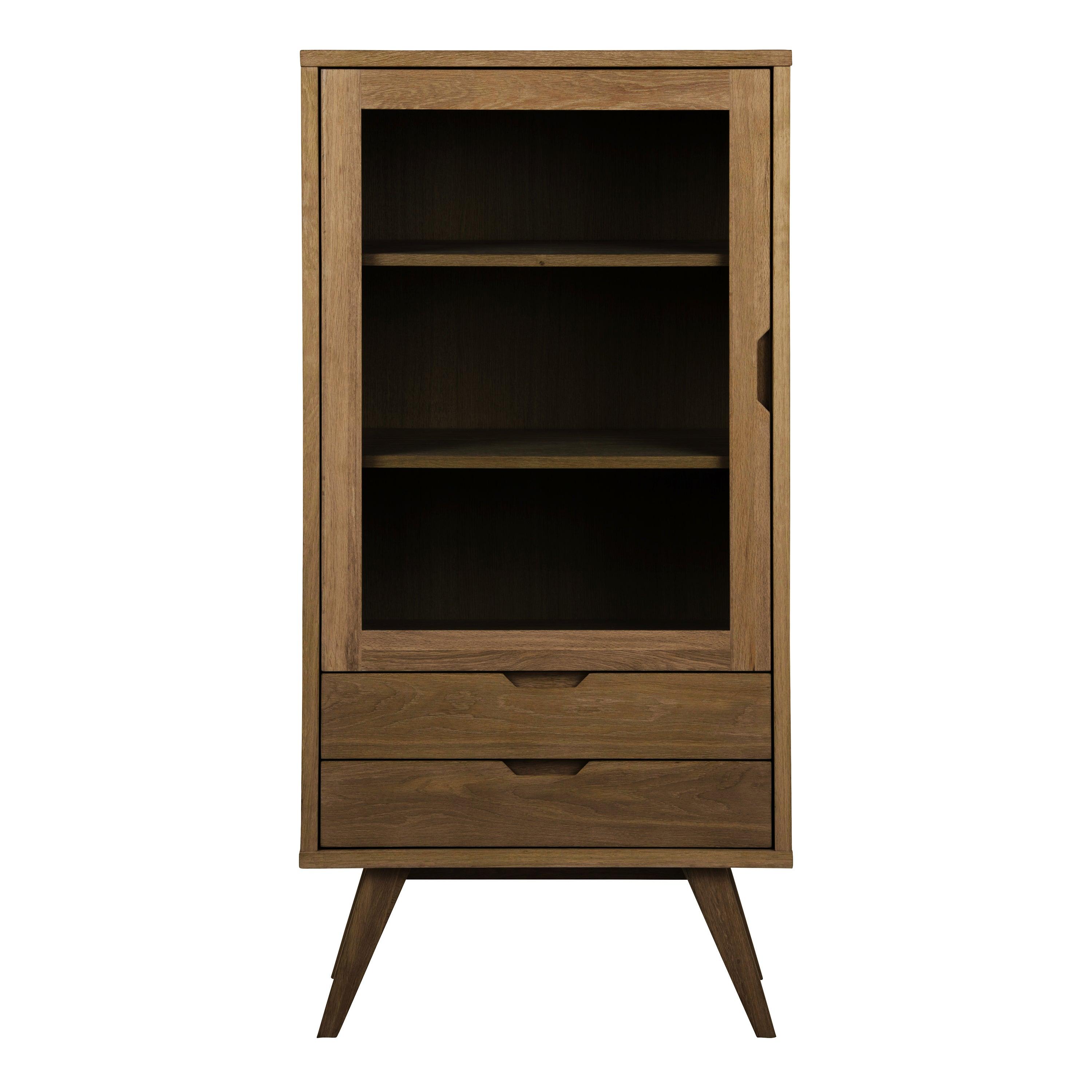 LuxeLine Display Cabinet with 2 Drawers and 2 Shelves - YANDZ HOME