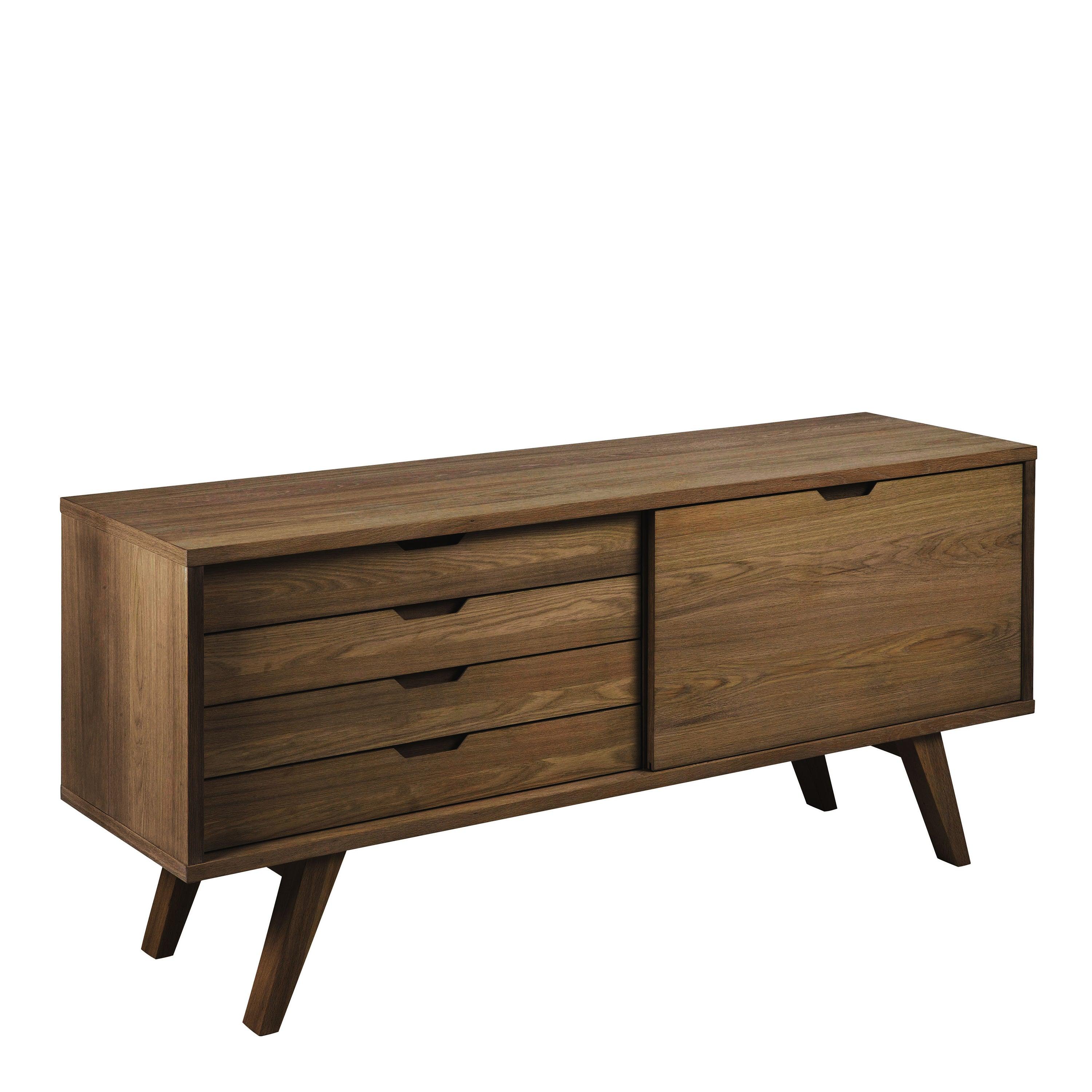 LuxeLine Sideboard with 4 Drawers and Sliding Door - YANDZ HOME