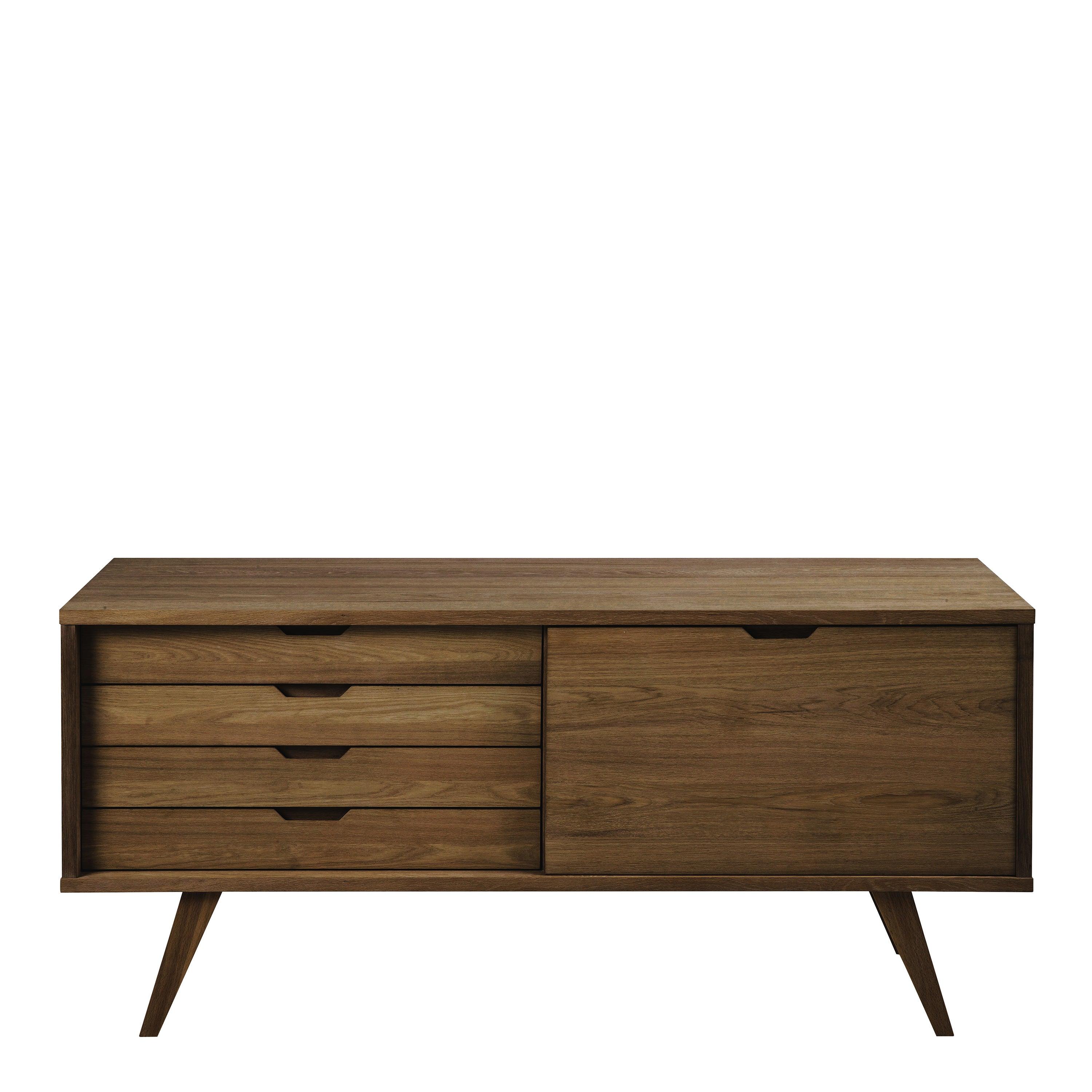 LuxeLine Sideboard with 4 Drawers and Sliding Door - YANDZ HOME