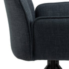 Elora Dining Chair with Armrest and Swivel Function in Grey - YANDZ HOME