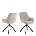 Carly Swivel Dining Chair with Armrests (Set of 2) - YANDZ HOME