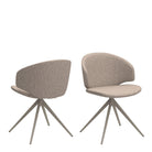 Livia Swivel Dining Chair in Beige Bouclé - YANDZ HOME