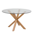Halo Round Dining Table with Oak Legs - YANDZ HOME