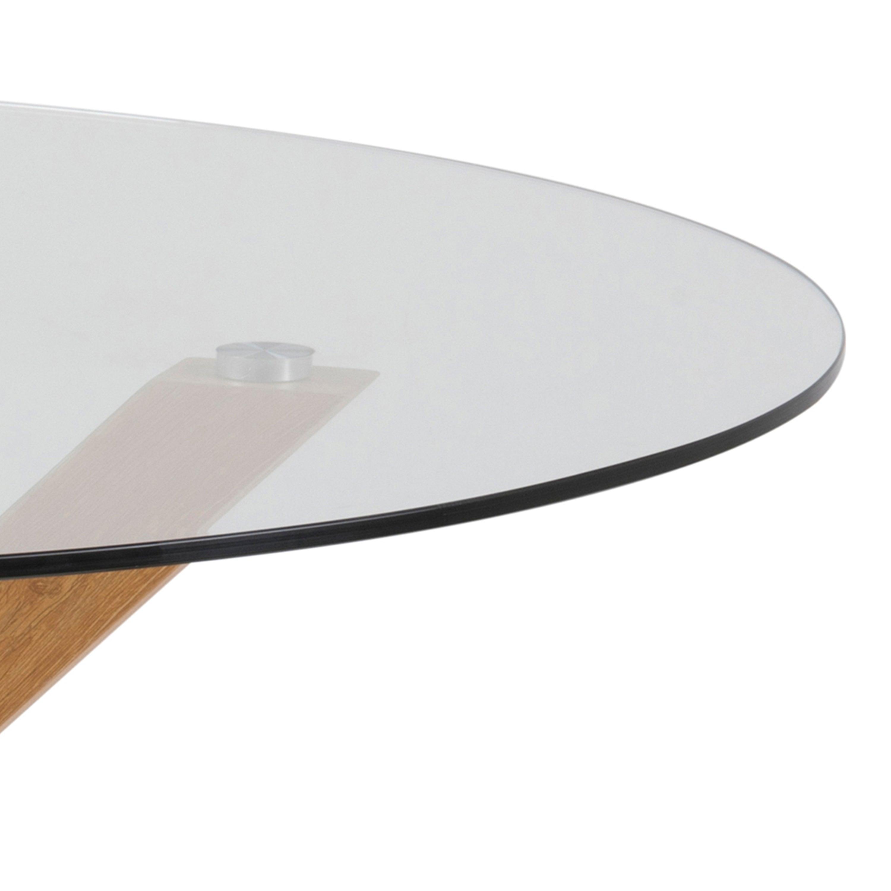 Halo Round Dining Table with Oak Legs - YANDZ HOME