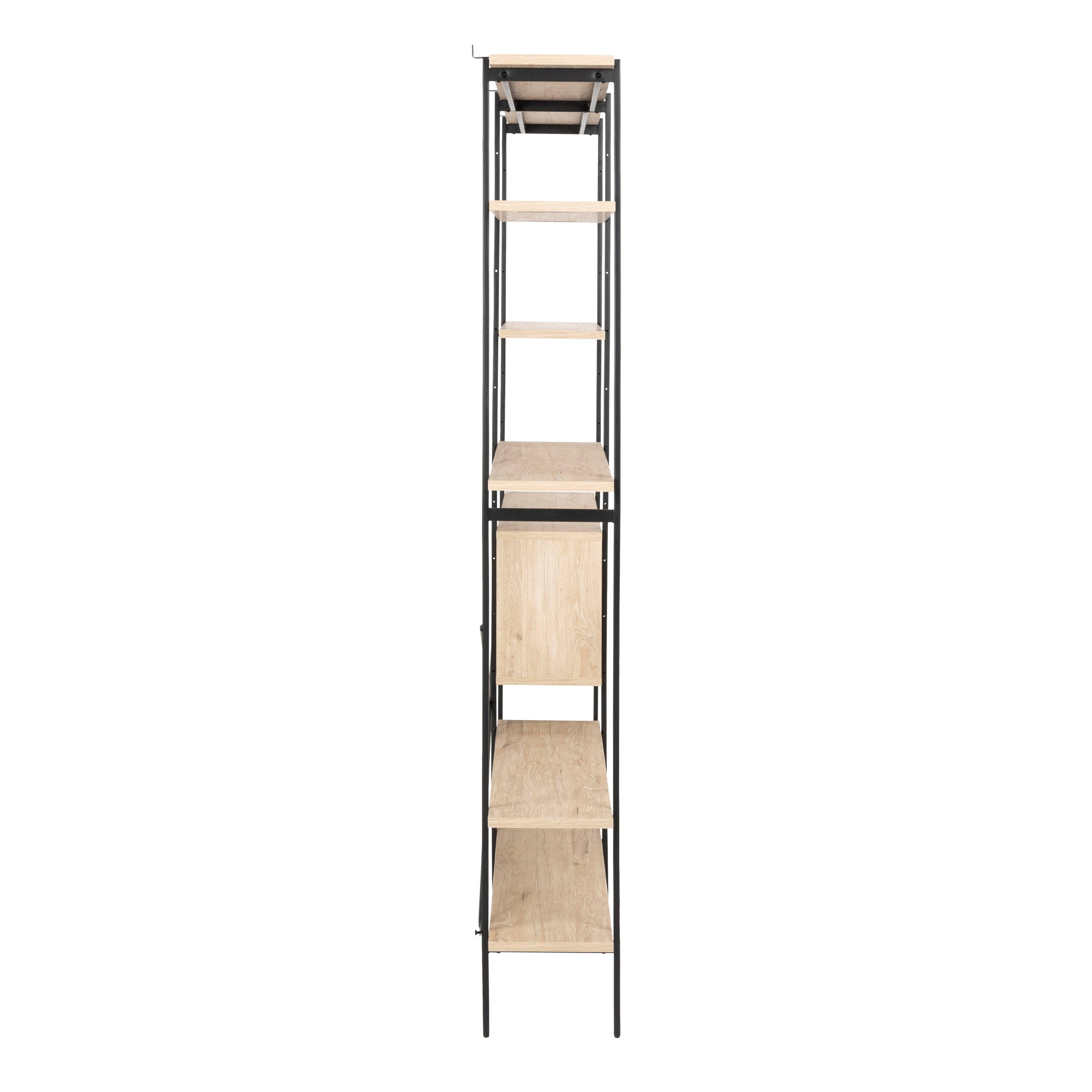 Ansel Bookcase with 1 Sliding Door and 5 Shelves - YANDZ HOME