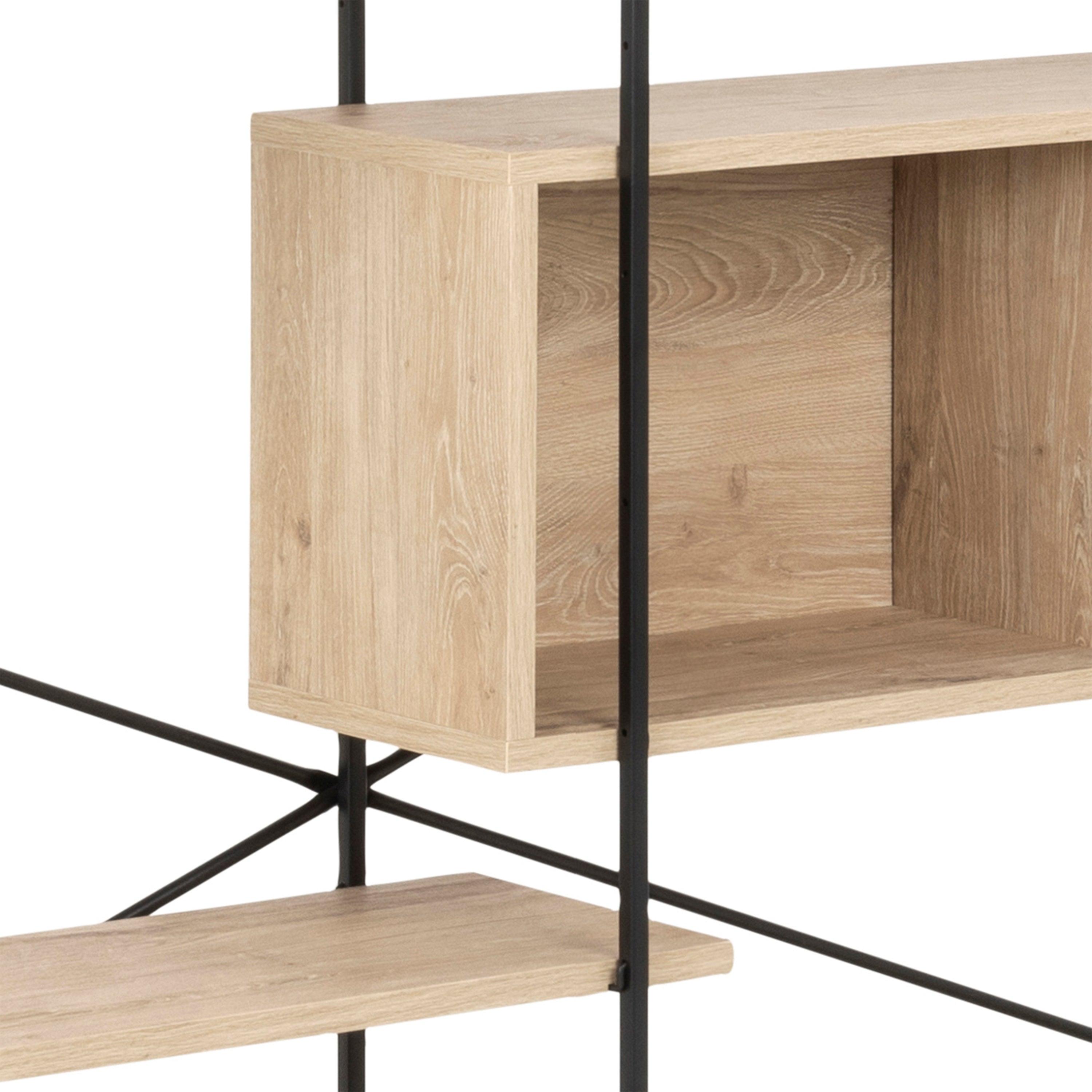 Ansel Bookcase with 1 Sliding Door and 5 Shelves - YANDZ HOME