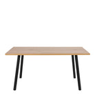 Aldwyn Dining Table in Oak & Black - YANDZ HOME