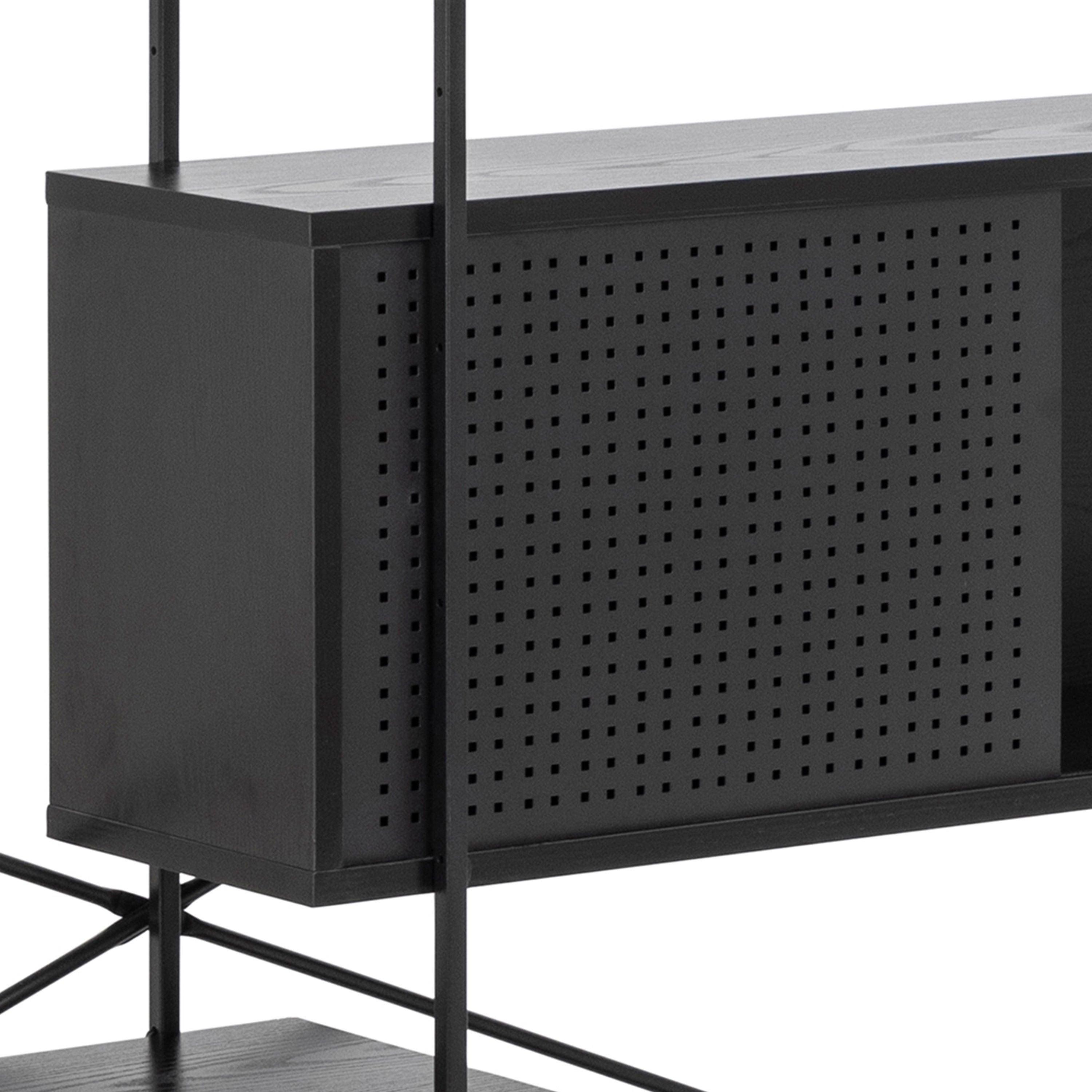 Ansel Bookcase with 1 Sliding Door and 5 Shelves - YANDZ HOME