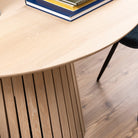 Christina Round Dining Table in Oak - YANDZ HOME