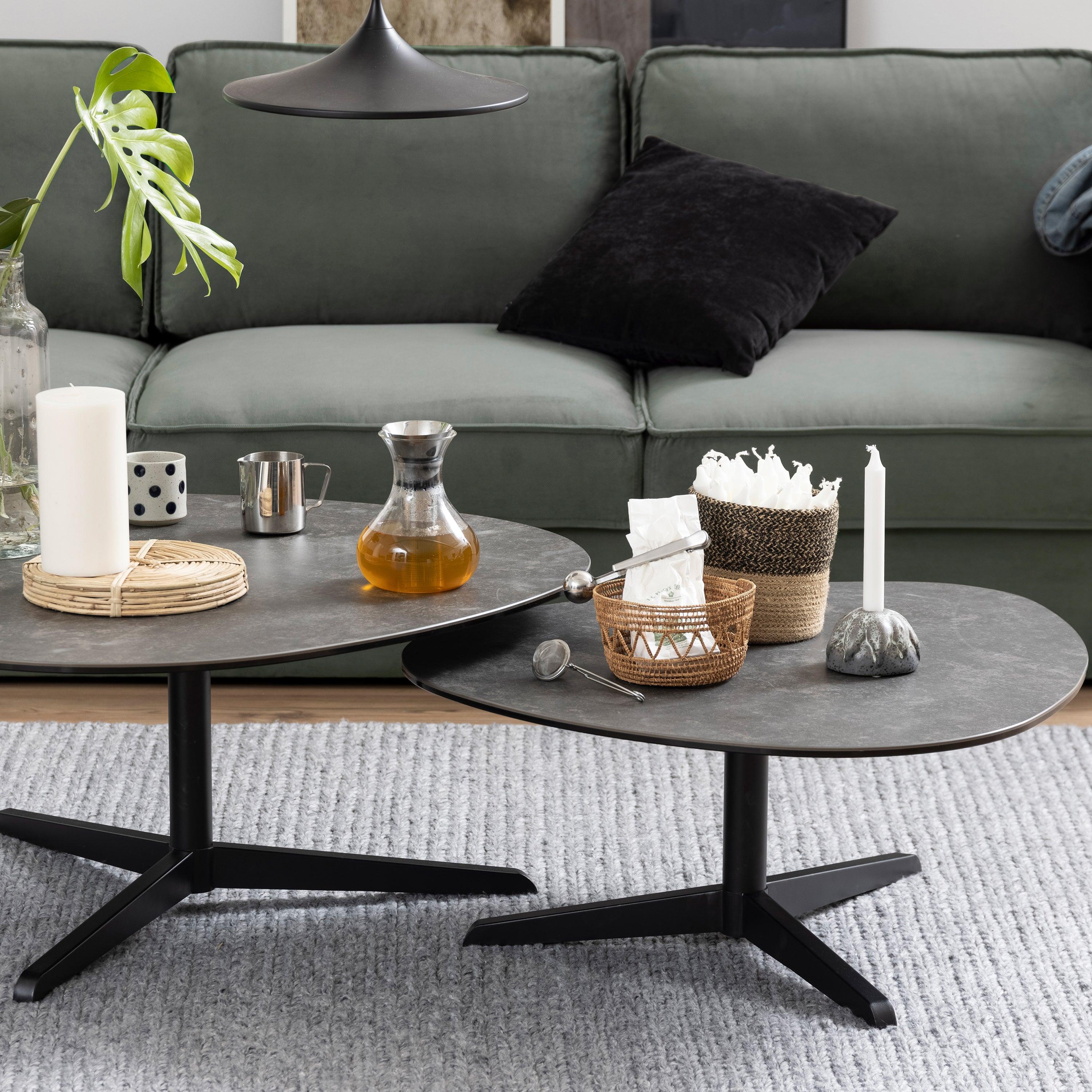 Mayfair Black Ceramic Coffee Table (Small Size) - YANDZ HOME