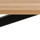 Halo 2 Rectangular Dining Table with Oak Tabletop - YANDZ HOME