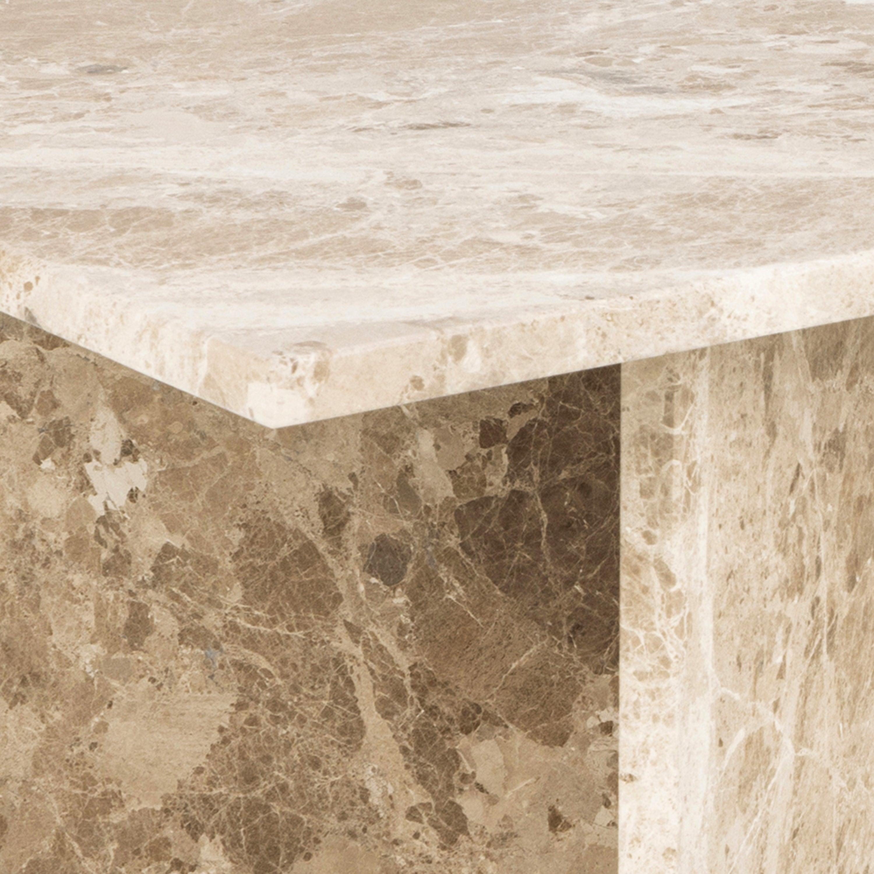 Luna Rectangular Coffee Table With Marble Top (140x70 cm) - YANDZ HOME