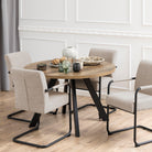 Zalina Round Extendable Dining Table in Rustic Oak - YANDZ HOME