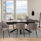 Halo 2 Extendable Dining Table with Ceramic Top - YANDZ HOME