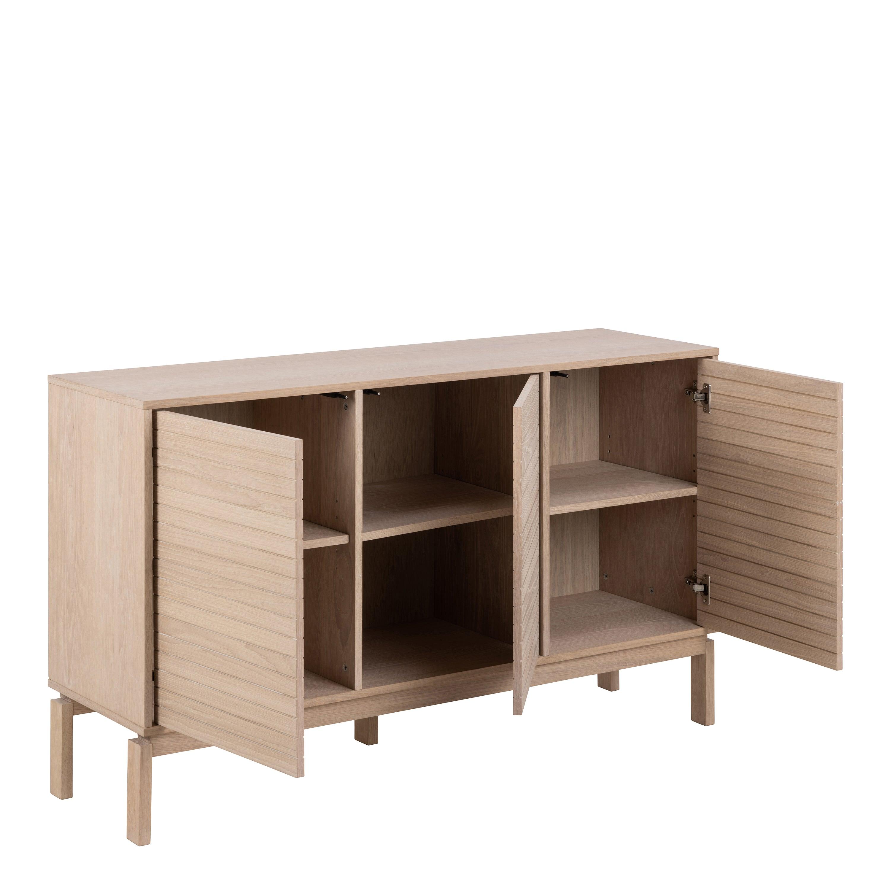 Linton Sideboard 3-4 Doors in White Oak - YANDZ HOME