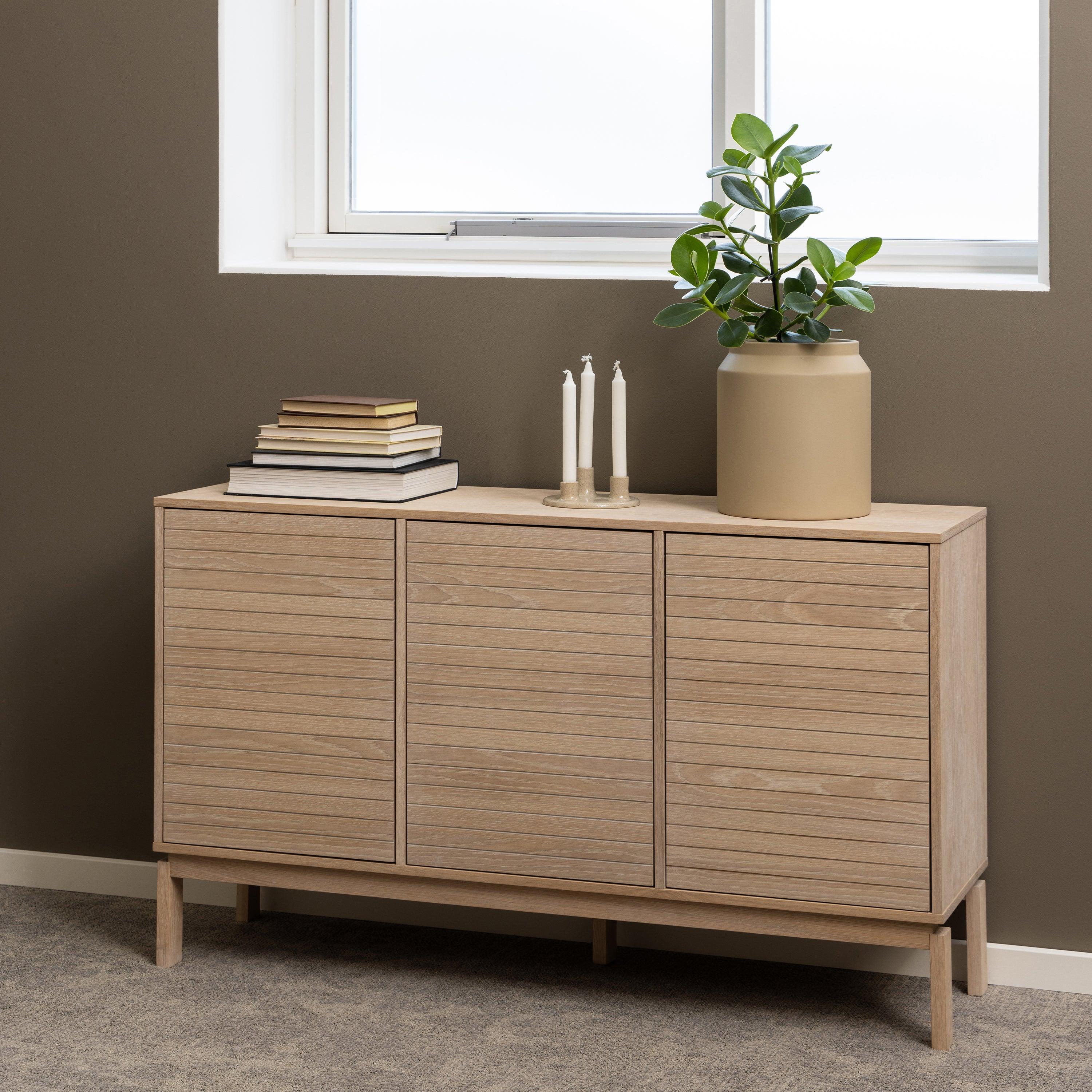 Linton Sideboard 3-4 Doors in White Oak - YANDZ HOME