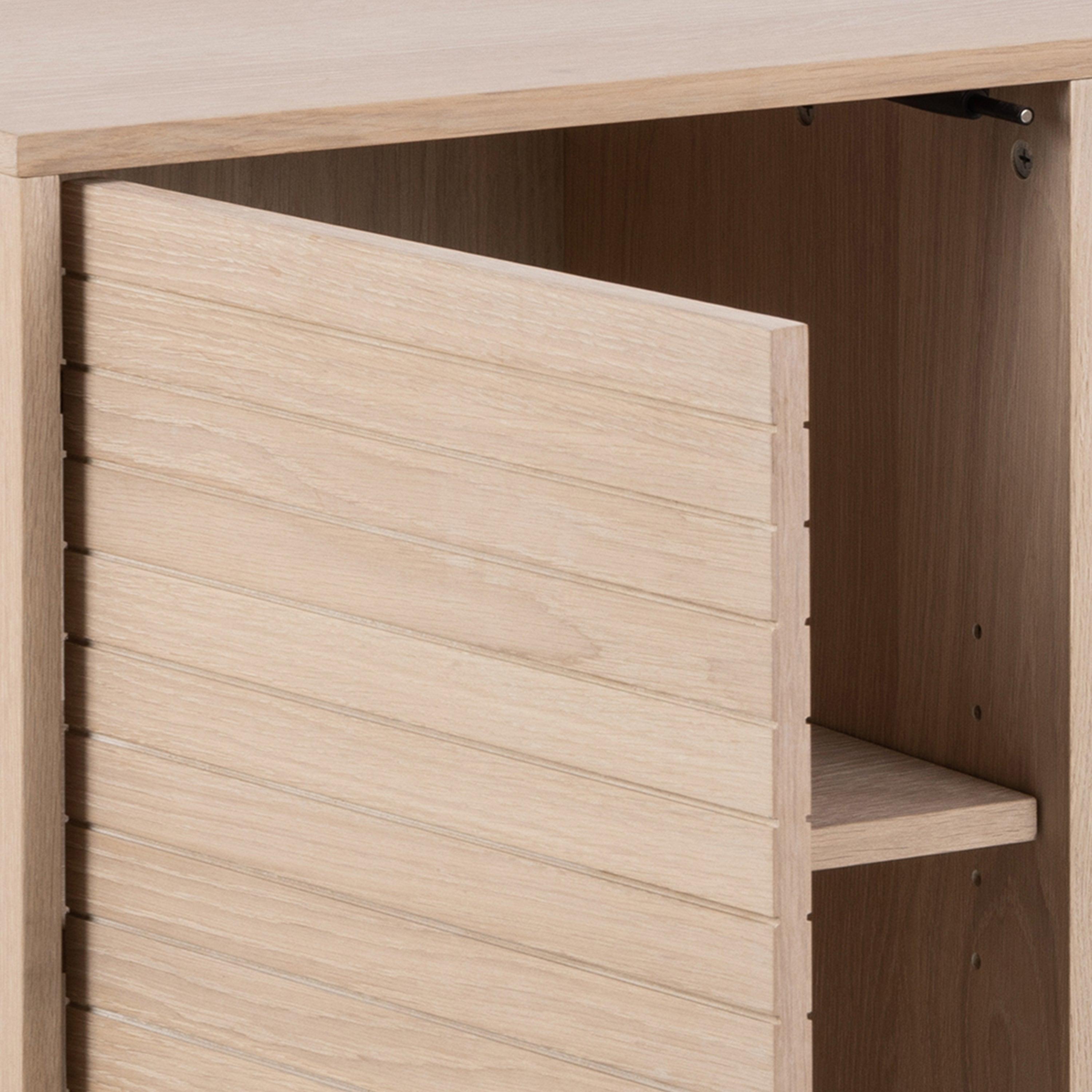 Linton Sideboard 3-4 Doors in White Oak - YANDZ HOME