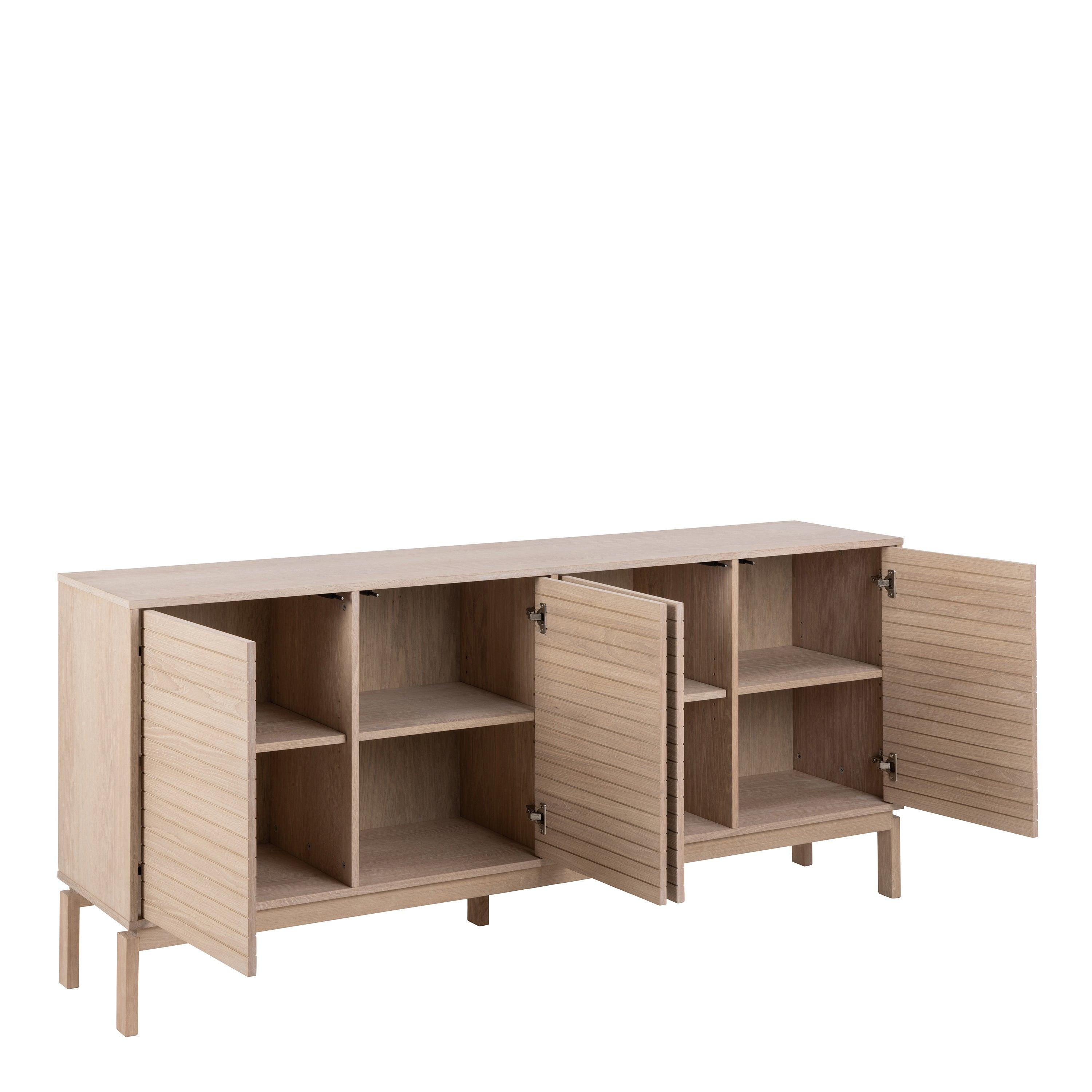 Linton Sideboard 3-4 Doors in White Oak - YANDZ HOME
