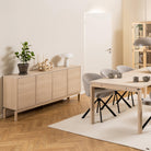 Linton Sideboard 3-4 Doors in White Oak - YANDZ HOME
